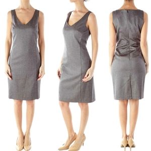Ann Taylor Silver Metallic Sleeveless Sheath Dress